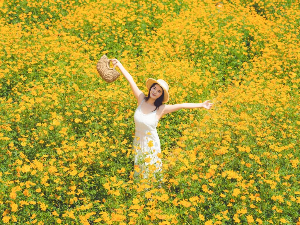 woman, flowers, meadow, garden, beautiful, in full bloom, beautiful flowers, flower background, flora, beauty, fashion, outdoors, flower wallpaper, nature